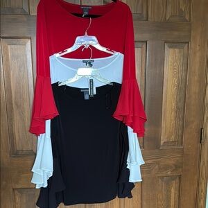 NEW Adorable flutter/bell sleeve tops - 3 colors!